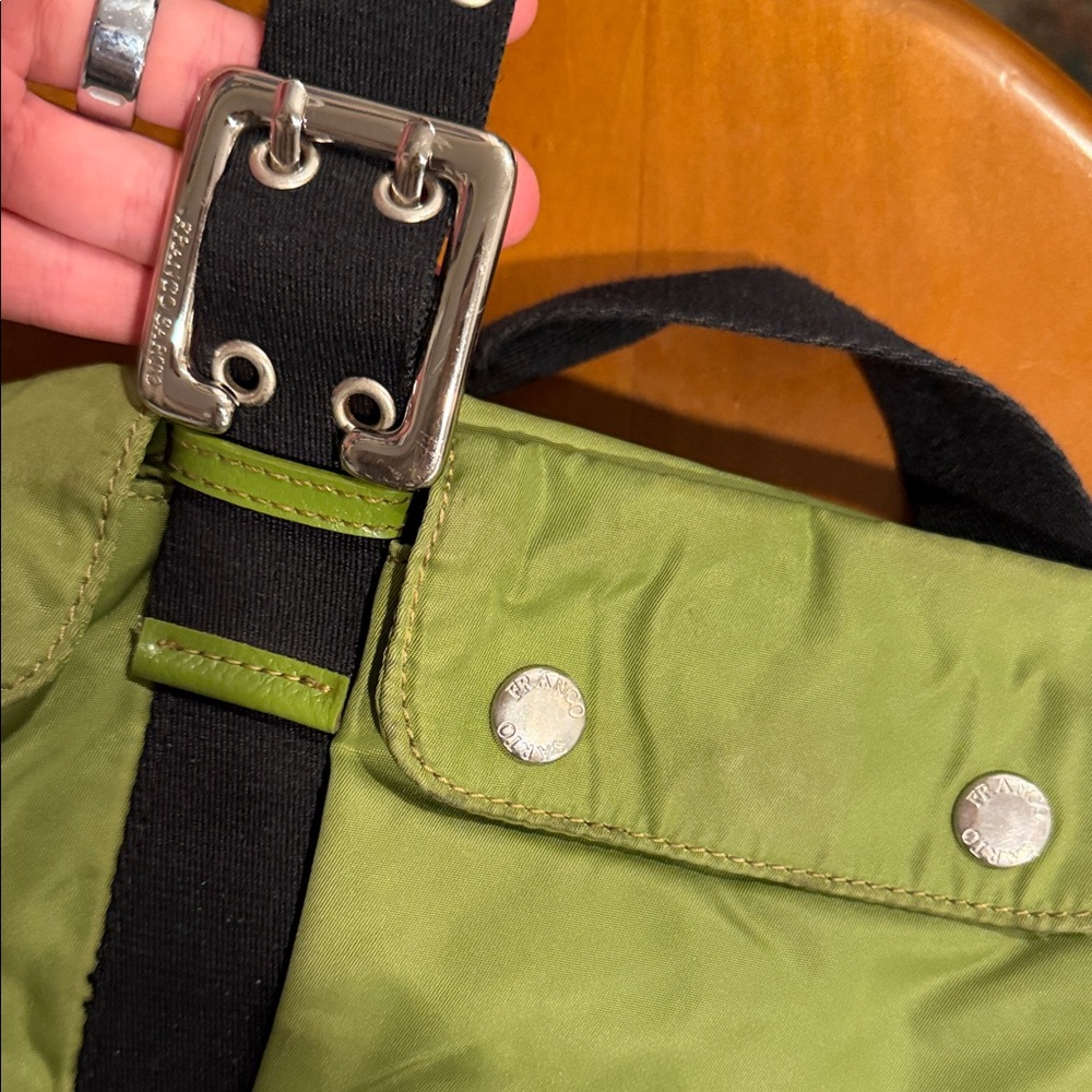 Franco Sarto Green Mini Bag with Black Straps - Picture 3 of 4